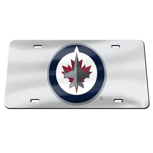 Winnipeg Jets SILVER Specialty Acrylic License Plate