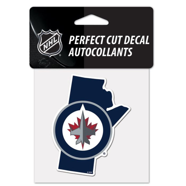 Winnipeg Jets STATE Perfect Cut Color Decal 4" x 4"