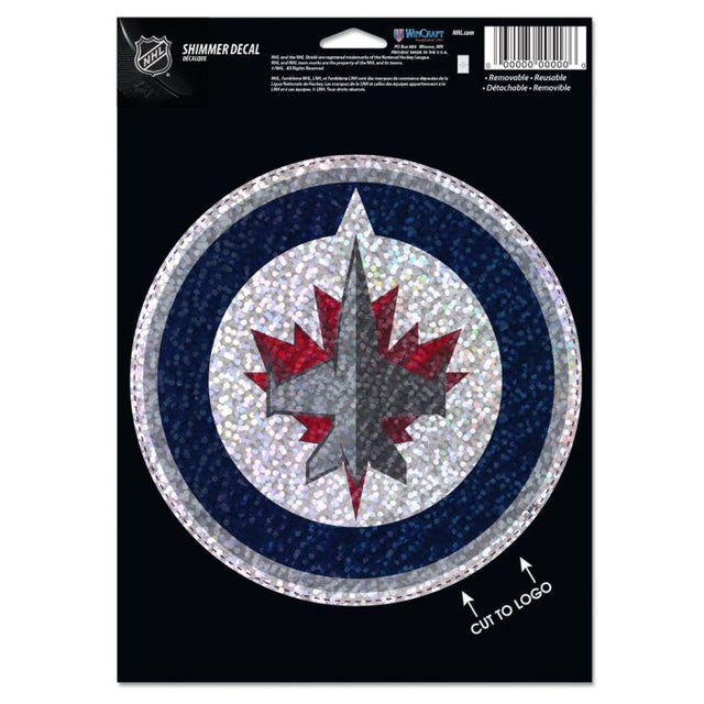 Calcomanías brillantes de Winnipeg Jets de 5" x 7"