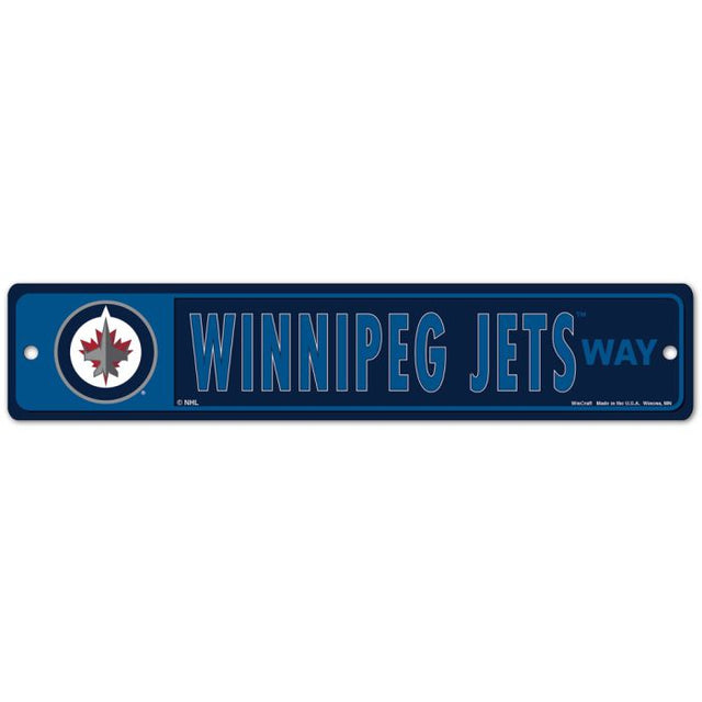 Winnipeg Jets Street / Zone Sign 3.75" x 19"