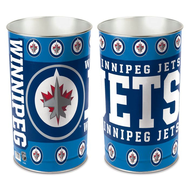 Winnipeg Jets Wastebasket - tapered 15"H