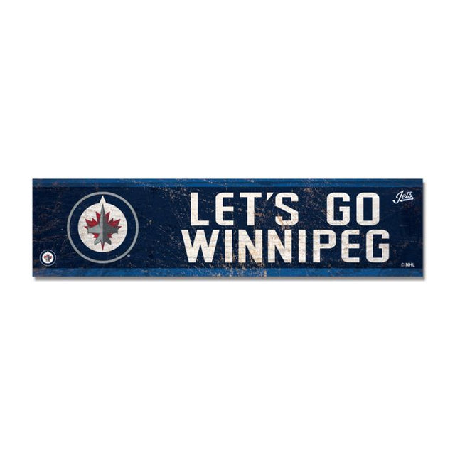 Winnipeg Jets Wooden Magnet 1.5" X 6"