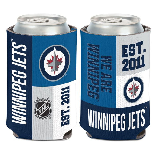 Winnipeg Jets color block Can Cooler 12 oz.