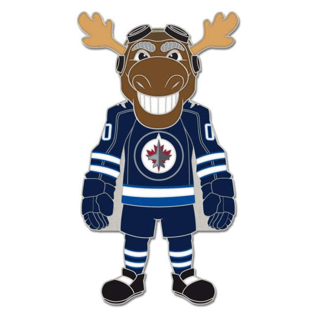 Tarjeta de joyería con pin esmaltado de colección de la mascota de los Winnipeg Jets