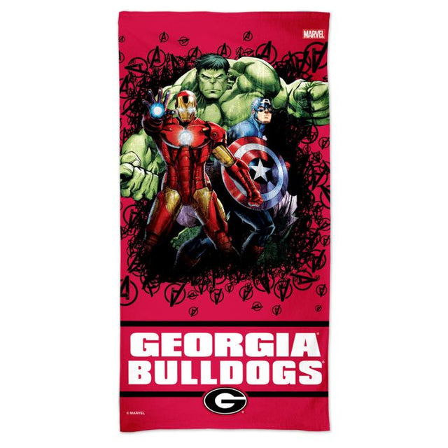 Georgia Bulldogs / Marvel (C) 2021 Marvel Spectra Beach Towel 30" x 60"