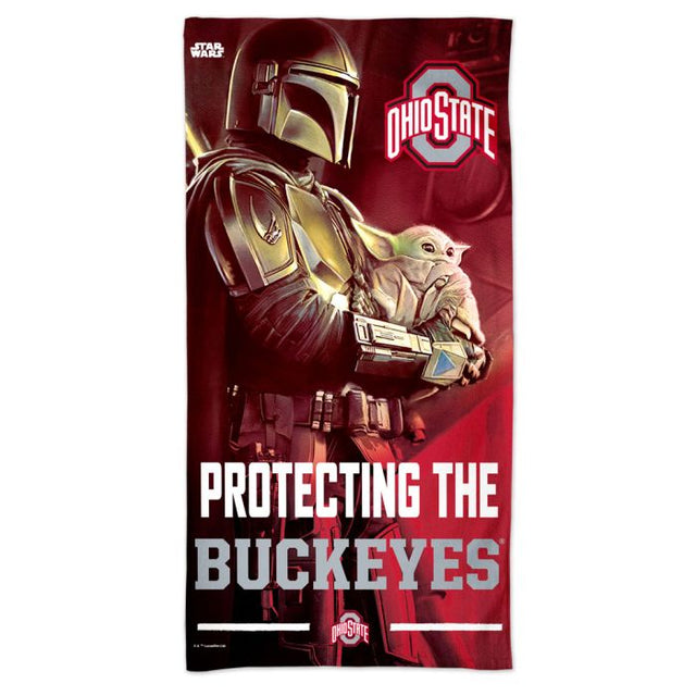 Toalla de playa Spectra de 30" x 60" de Ohio State Buckeyes / Star Wars MANDALORIAN