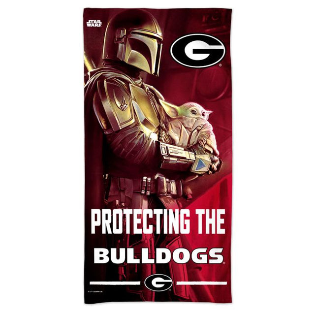 Georgia Bulldogs / Star Wars MANDALORIAN Spectra Beach Towel 30" x 60"