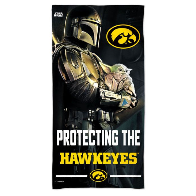 Iowa Hawkeyes / Star Wars MANDALORIAN Spectra Beach Towel 30" x 60"