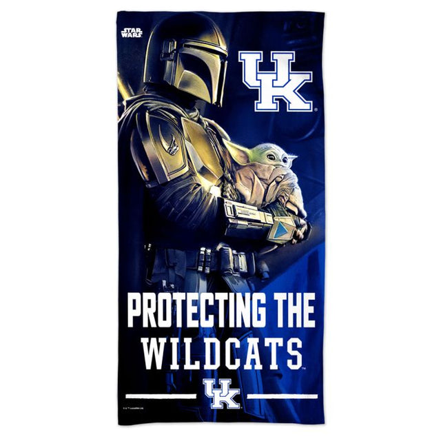 Toalla de playa Spectra de Kentucky Wildcats/Star Wars MANDALORIAN de 30" x 60"