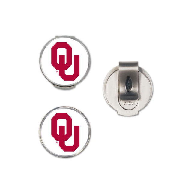 Clip para gorra de los Oklahoma Sooners con 2 marcadores, con tapa tipo concha