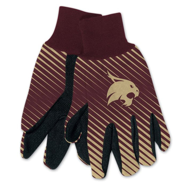 Guantes de dos tonos para adultos de Texas State Bobcats