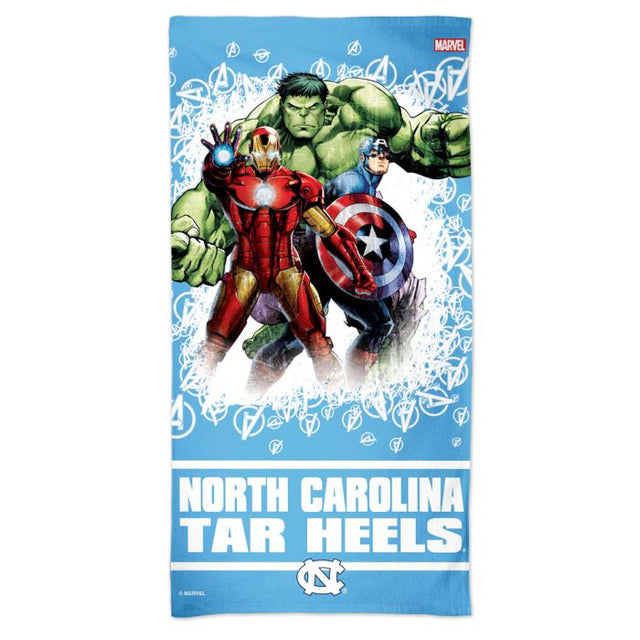 Toalla de playa Spectra de MARVEL de 30" x 60" de North Carolina Tar Heels/Marvel (c) 2021