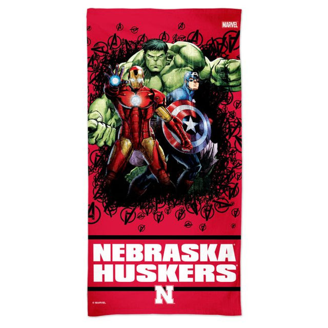 Toalla de playa Spectra de MARVEL de 30" x 60" de Nebraska Cornhuskers/Marvel (c) 2021