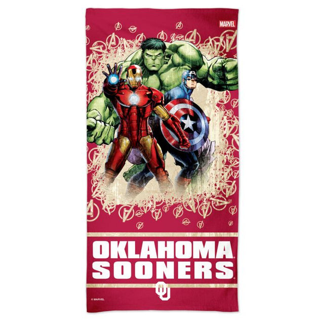 Toalla de playa Spectra de MARVEL de 30" x 60" de Oklahoma Sooners/Marvel (c) 2021