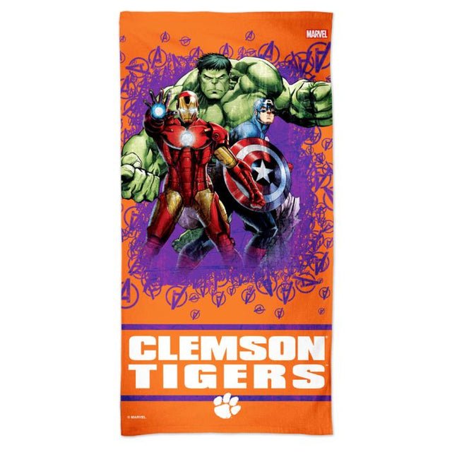 Clemson Tigers / Marvel (c) 2021 MARVEL Spectra Beach Towel 30" x 60"