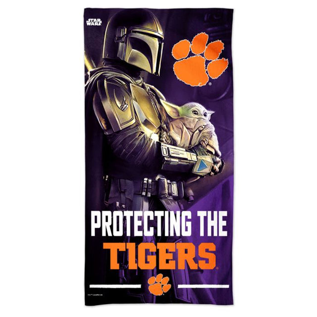 Clemson Tigers / Star Wars MANDALORIAN Spectra Beach Towel 30" x 60"