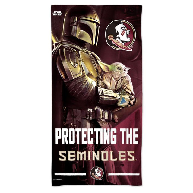 Florida State Seminoles / Star Wars MANDALORIAN Spectra Beach Towel 30" x 60"