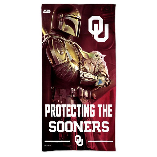 Toalla de playa Spectra de Oklahoma Sooners/Star Wars Mandalorian de 30" x 60"