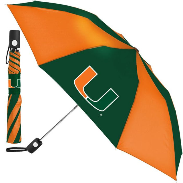 Paraguas plegable automático de los Miami Hurricanes