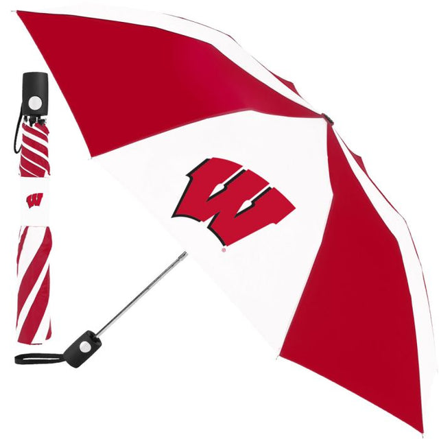 Paraguas plegable automático de Wisconsin Badgers