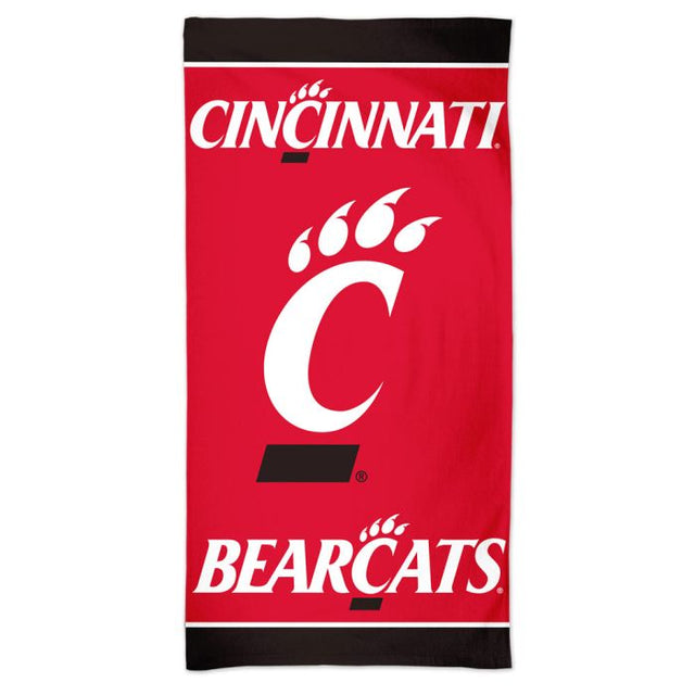 Toalla de playa Spectra de Cincinnati Bearcats de 30" x 60"