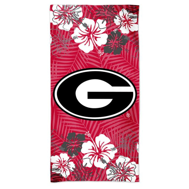 Toalla de playa Spectra FLORAL de Georgia Bulldogs de 30" x 60"