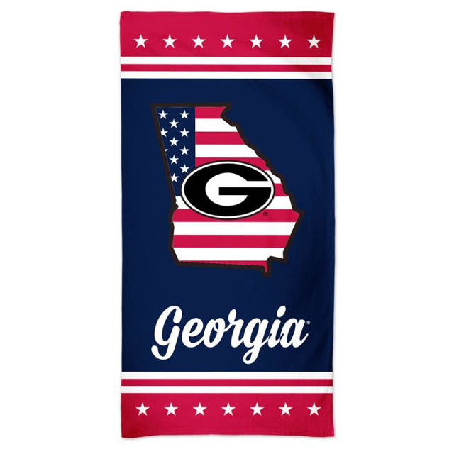 Toalla de playa Spectra PATRIOTIC de Georgia Bulldogs de 30" x 60"