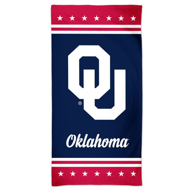 Toalla de playa Spectra PATRIOTIC de Oklahoma Sooners de 30" x 60"