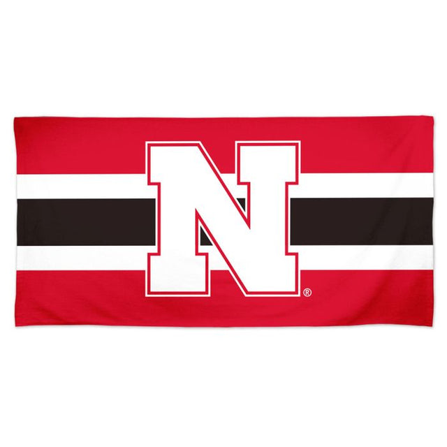 Toalla de playa Spectra de rayas horizontales de Nebraska Cornhuskers de 30" x 60"