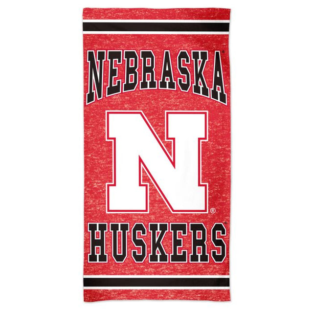 Nebraska Cornhuskers TEAM HEATHERED Spectra Beach Towel 30" x 60"