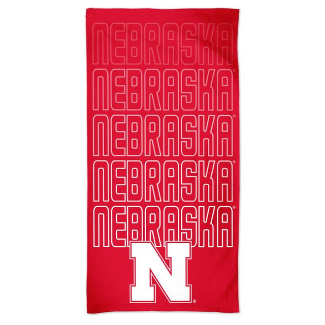 Nebraska Cornhuskers WATERFALL Spectra Beach Towel 30" x 60"