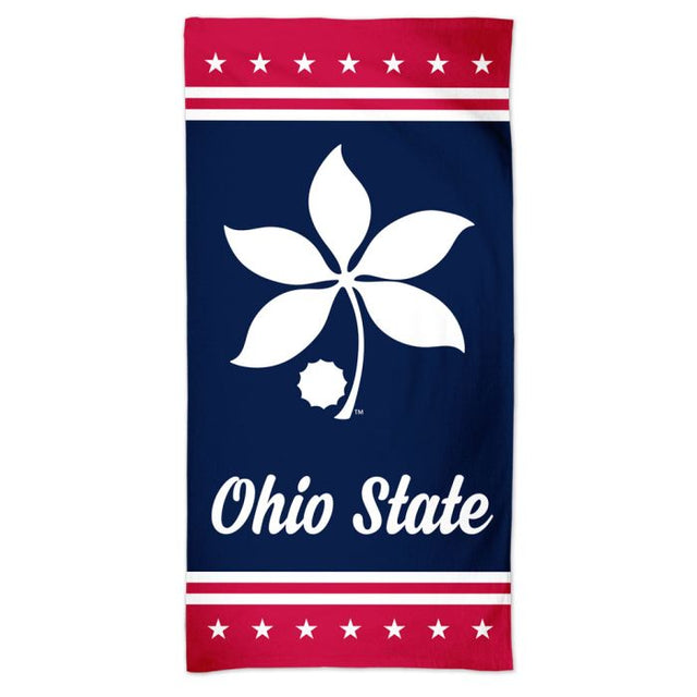 Toalla de playa Spectra PATRIOTIC de Ohio State Buckeyes de 30" x 60"