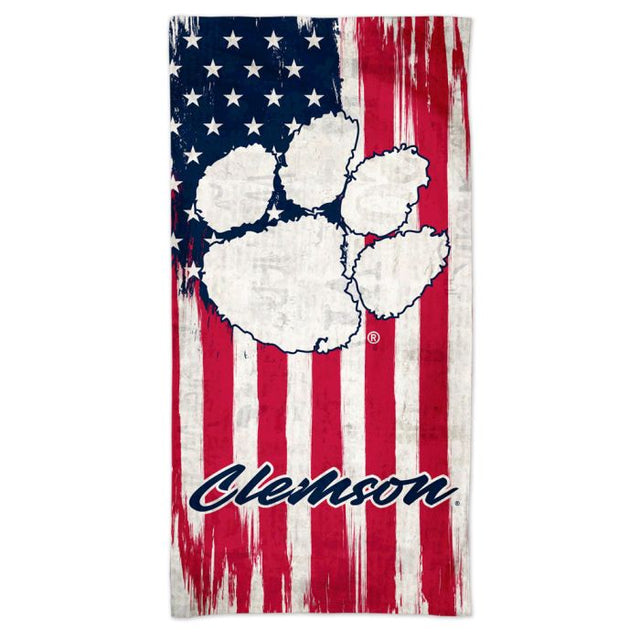 Clemson Tigers PATRIOTIC Spectra Beach Towel 30" x 60"