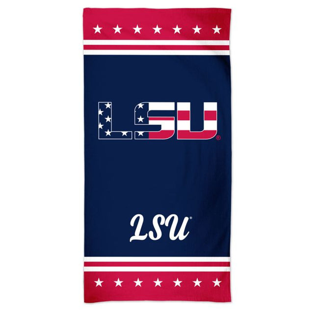 Toalla de playa Spectra PATRIOTIC de LSU Tigers de 30" x 60"