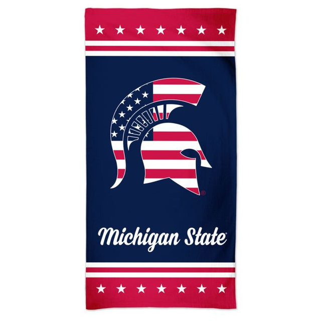 Michigan State Spartans PATRIOTIC Spectra Beach Towel 30" x 60"