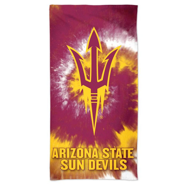 Toalla de playa teñida con efecto tie dye Spectra de Arizona State Sun Devils de 30" x 60"