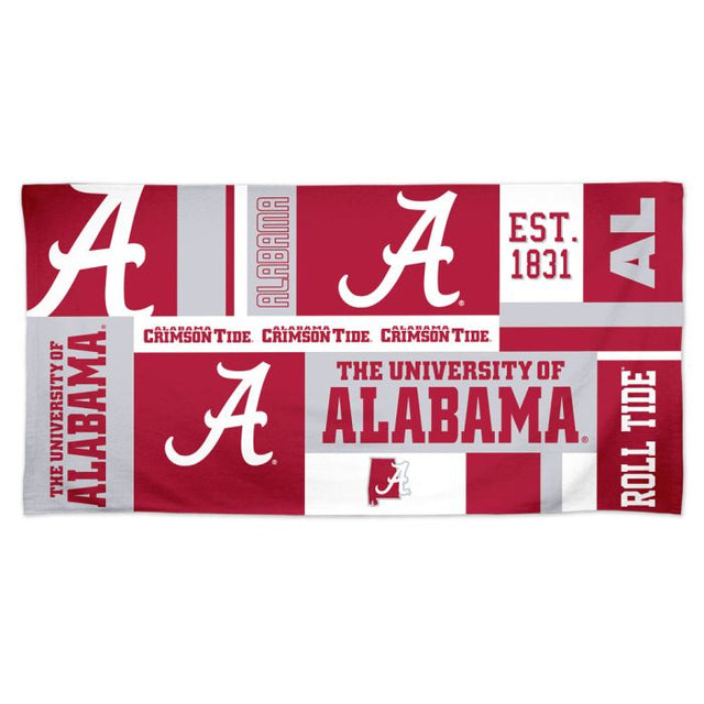 Toalla de playa Spectra de Alabama Crimson Tide COLORBLOCK de 30" x 60"