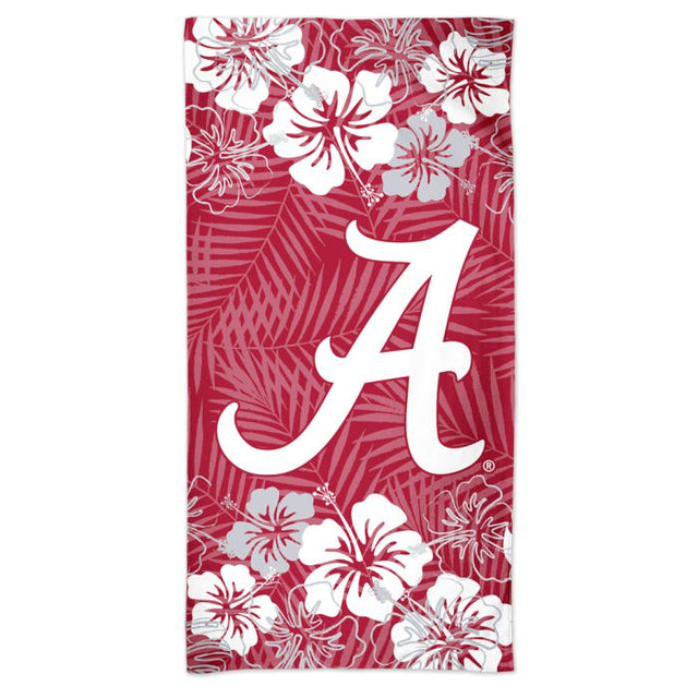 Toalla de playa Alabama Crimson Tide FLORAL Spectra de 30" x 60"