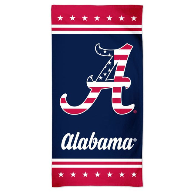 Toalla de playa Spectra PATRIOTIC de Alabama Crimson Tide de 30" x 60"