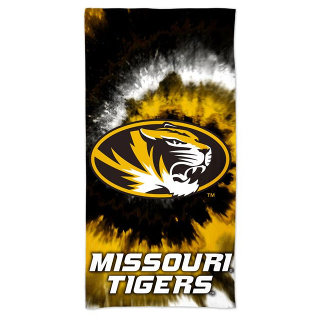 Toalla de playa Spectra TIE DYE de Missouri Tigers de 30" x 60"