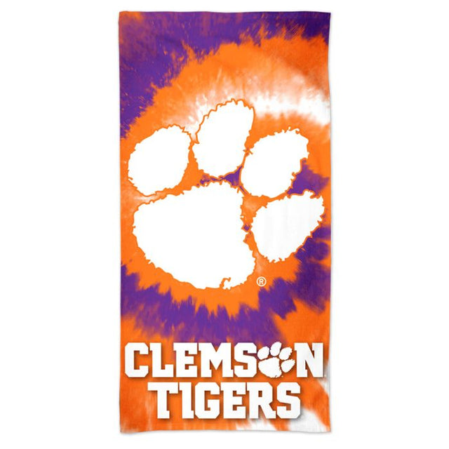 Clemson Tigers Tie Dye Spectra Beach Towel 30" x 60"