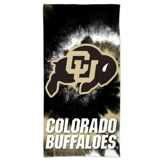 Toalla de playa teñida con efecto tie dye Spectra de Colorado Buffaloes, 30" x 60"