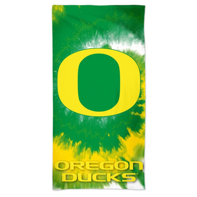 Toalla de playa TIE DYE Spectra de Oregon Ducks de 30" x 60"