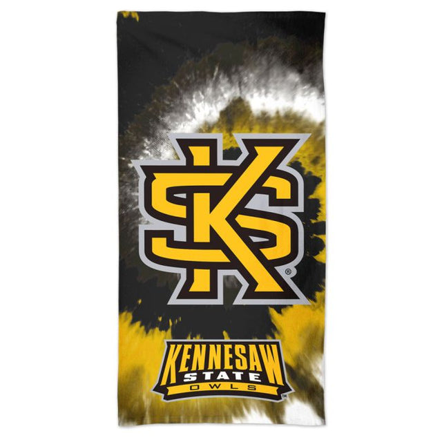 Toalla de playa TIE DYE Spectra de Kennesaw State Owls de 30" x 60"