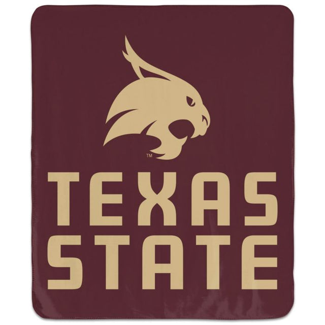 Manta de los Texas State Bobcats: imagen ganadora, 50 x 60 pulgadas