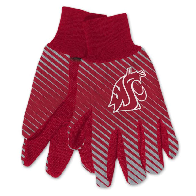 Guantes de dos tonos para adultos de Washington State Cougars