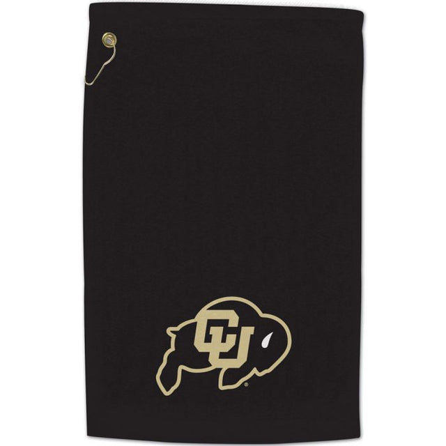 Toalla deportiva de colores de los Colorado Buffaloes con ojal, 16" x 25"