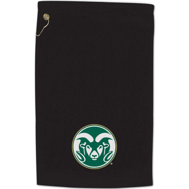 Toalla deportiva de color de los Colorado State Rams con ojal, 16" x 25"