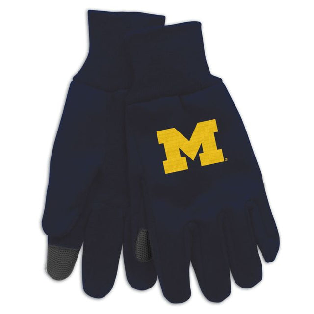 Guantes tecnológicos Michigan Wolverines GOLD M LOGO de 9 oz.