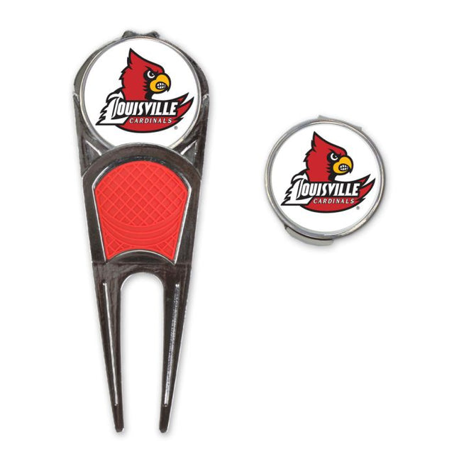 Combo de herramienta/marcador de golf/clip en forma de H de los Louisville Cardinals*